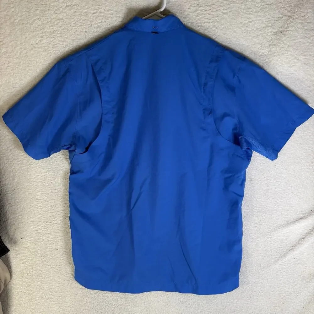 Under Armour Tide Chaser 2.0 Shirt Mens Large Blue Heatgear Short Sleeve Fishing